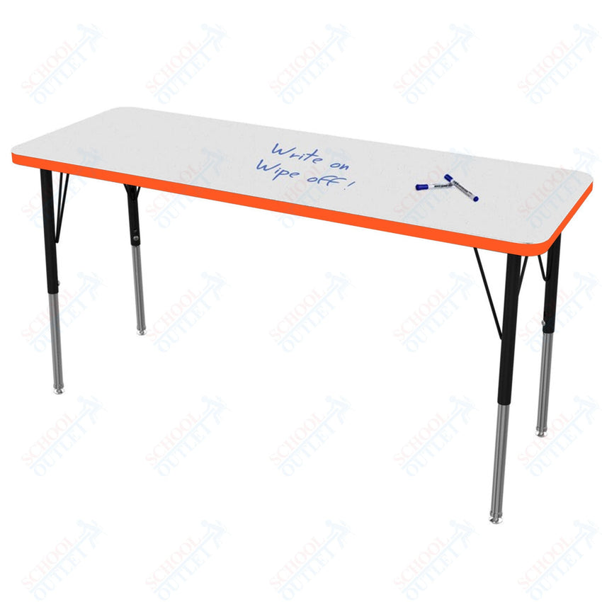Marco MG2200 Series Rectangle Preschool Table w/ Dry Erase Top 20" x 54" Adj Height 16" - 24" (MG2221 - DA) - SchoolOutlet