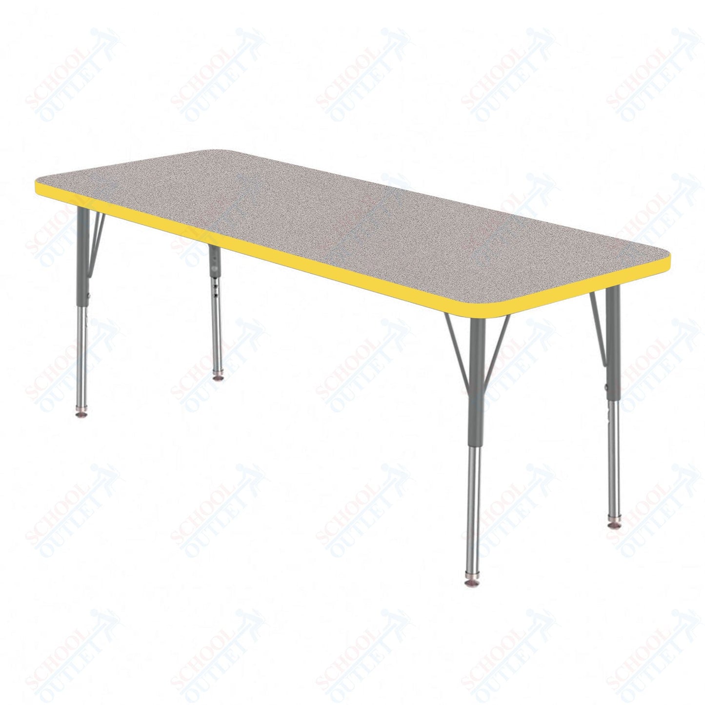 Marco MG2200 Series Rectangle Preschool Table 20" x 54" Adjustable Height 16" - 24" (MG2221 - MA) - SchoolOutlet
