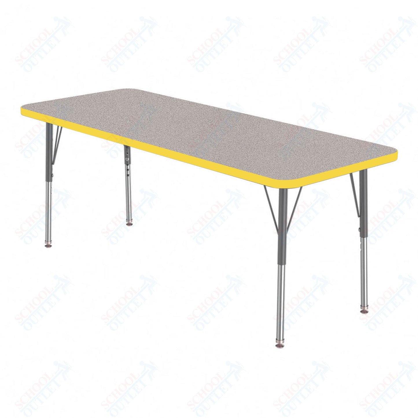Marco MG2200 Series Rectangle Preschool Table 20" x 60" Adjustable Height 16" - 24" (MG2222 - MA) - SchoolOutlet