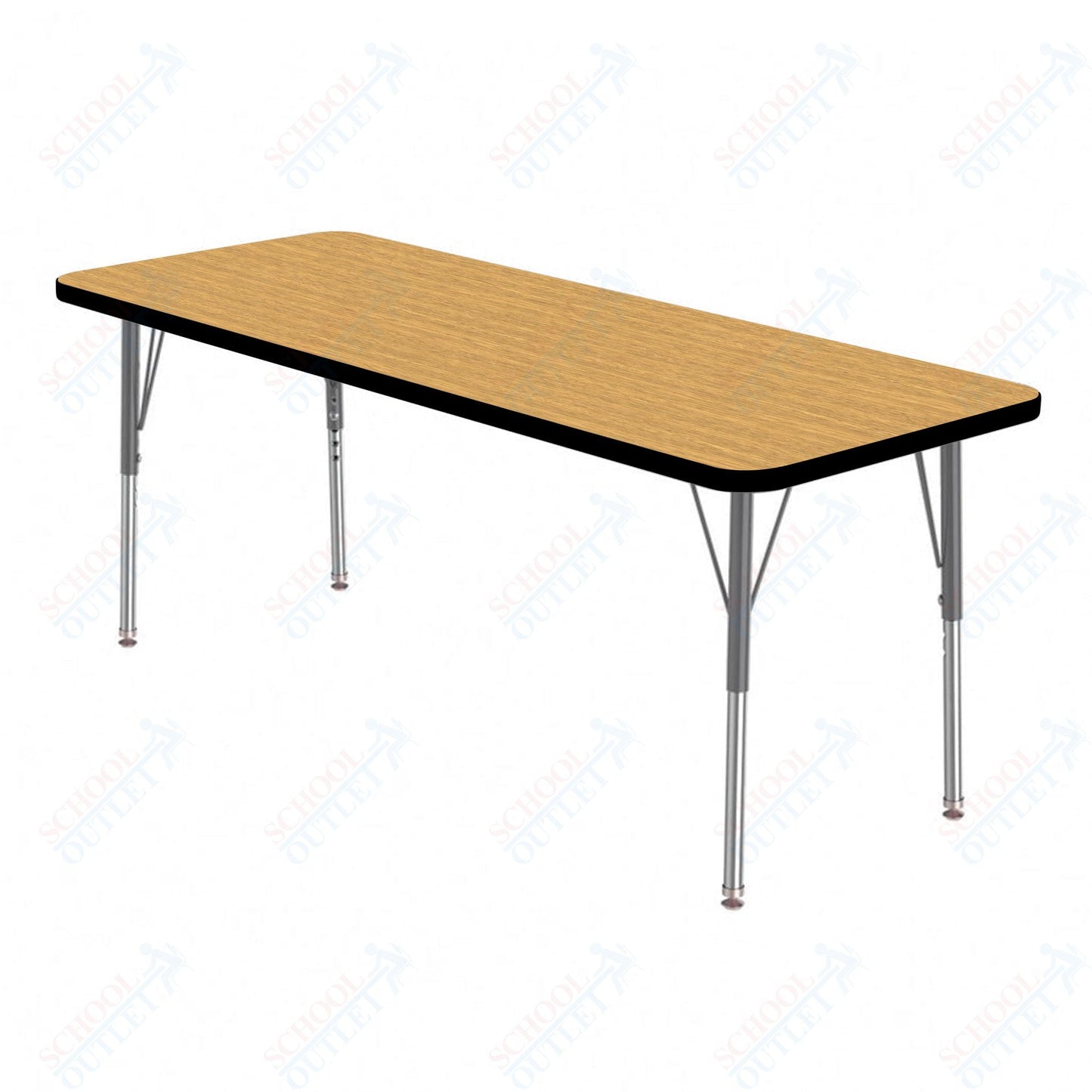 Marco MG2200 Series Rectangle Preschool Table 24" x 72" Adjustable Height 16" - 24" (MG2230 - MA) - SchoolOutlet