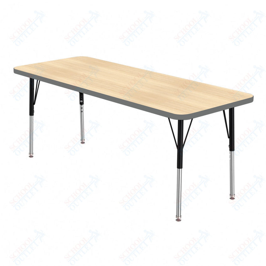Marco MG2200 Series Rectangle Preschool Table 24" x 72" Adjustable Height 16" - 24" (MG2230 - MA) - SchoolOutlet