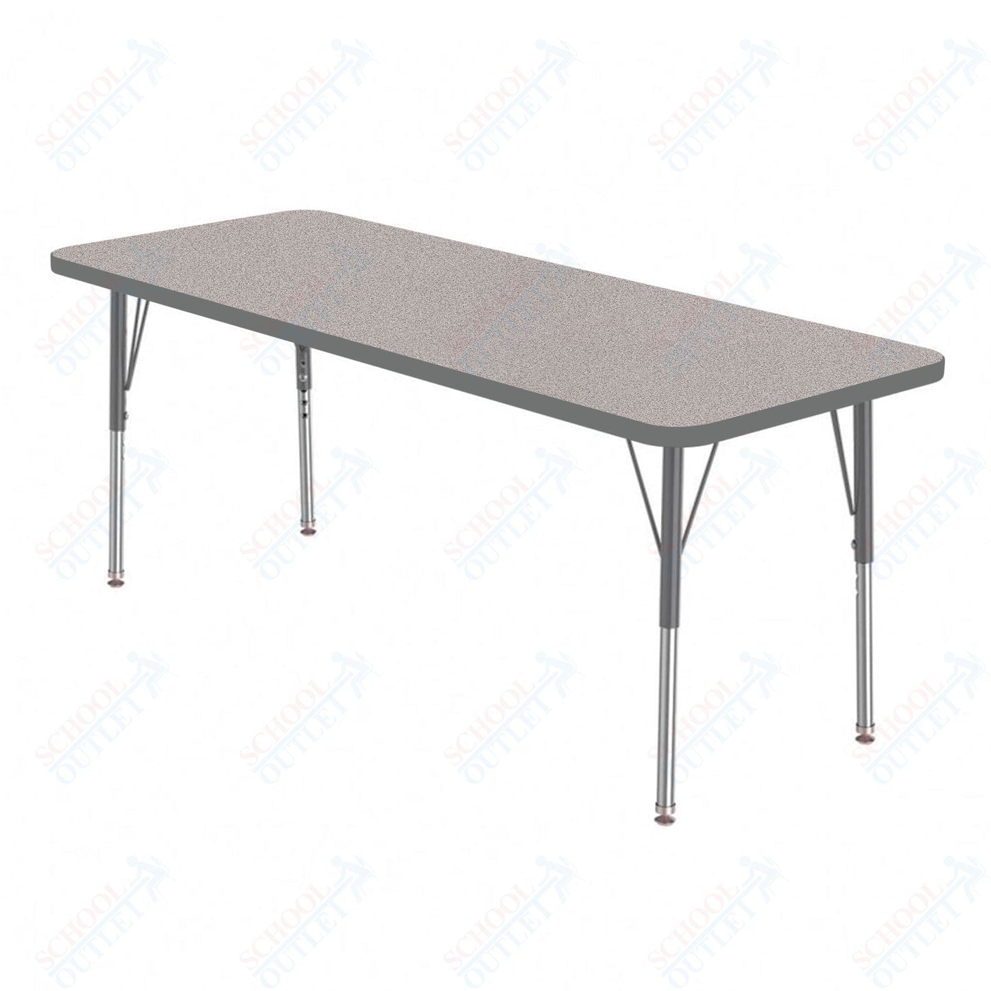 Marco MG2200 Series Rectangle Preschool Table 24" x 72" Adjustable Height 16" - 24" (MG2230 - MA) - SchoolOutlet