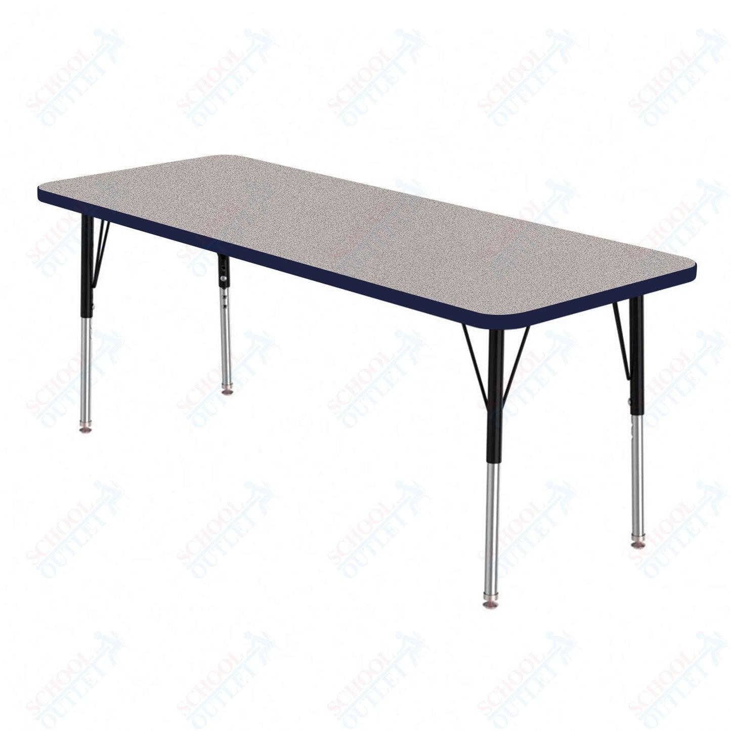 Marco MG2200 Series Rectangle Preschool Table 24" x 72" Adjustable Height 16" - 24" (MG2230 - MA) - SchoolOutlet