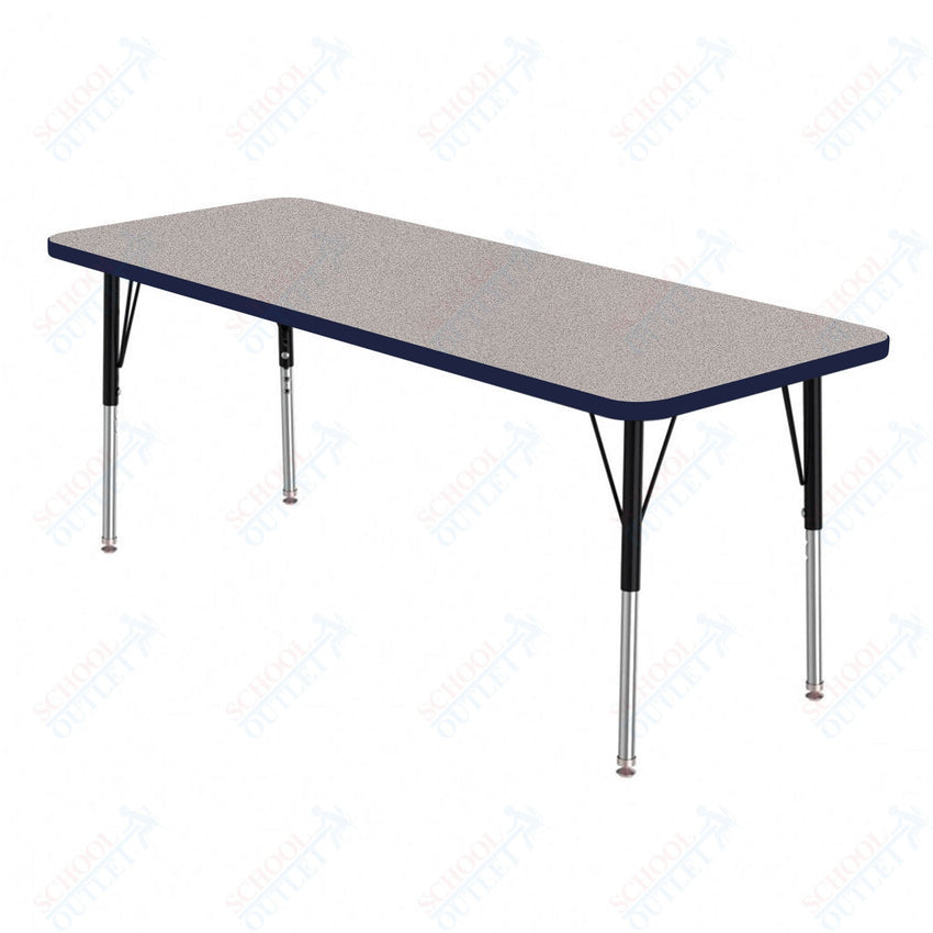 Marco MG2200 Series Rectangle Preschool Table 24" x 72" Adjustable Height 16" - 24" (MG2230 - MA) - SchoolOutlet