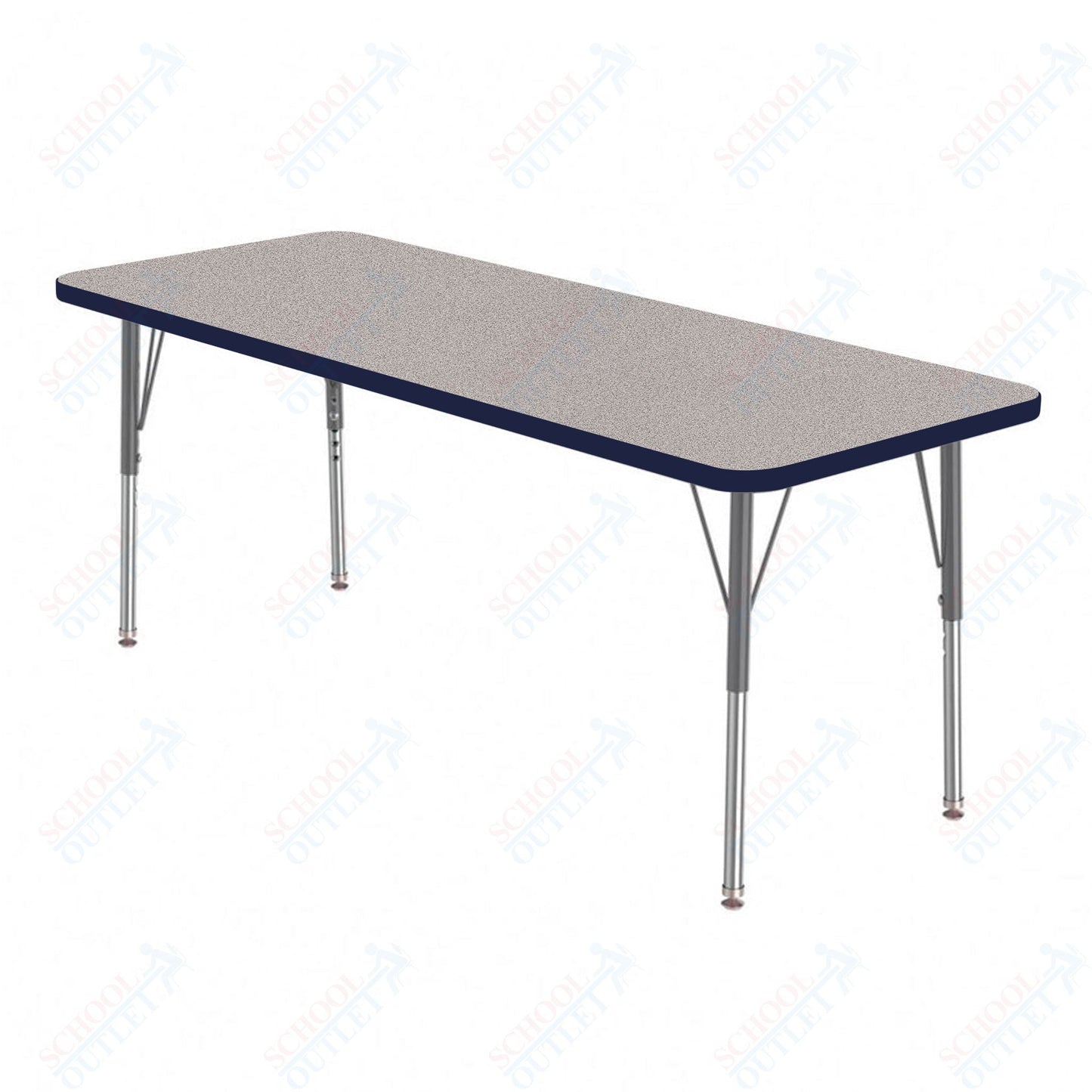 Marco MG2200 Series Rectangle Preschool Table 24" x 72" Adjustable Height 16" - 24" (MG2230 - MA) - SchoolOutlet