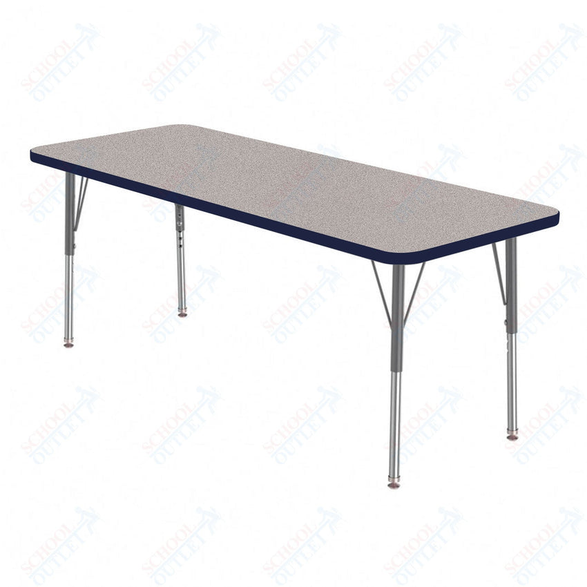 Marco MG2200 Series Rectangle Preschool Table 24" x 72" Adjustable Height 16" - 24" (MG2230 - MA) - SchoolOutlet