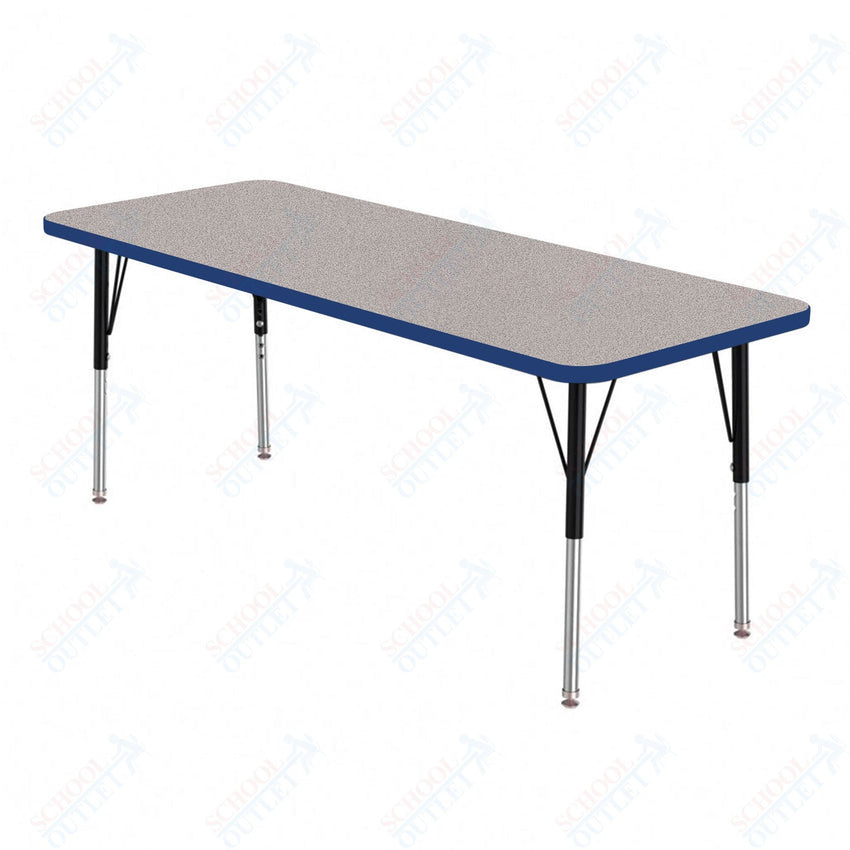 Marco MG2200 Series Rectangle Preschool Table 24" x 72" Adjustable Height 16" - 24" (MG2230 - MA) - SchoolOutlet