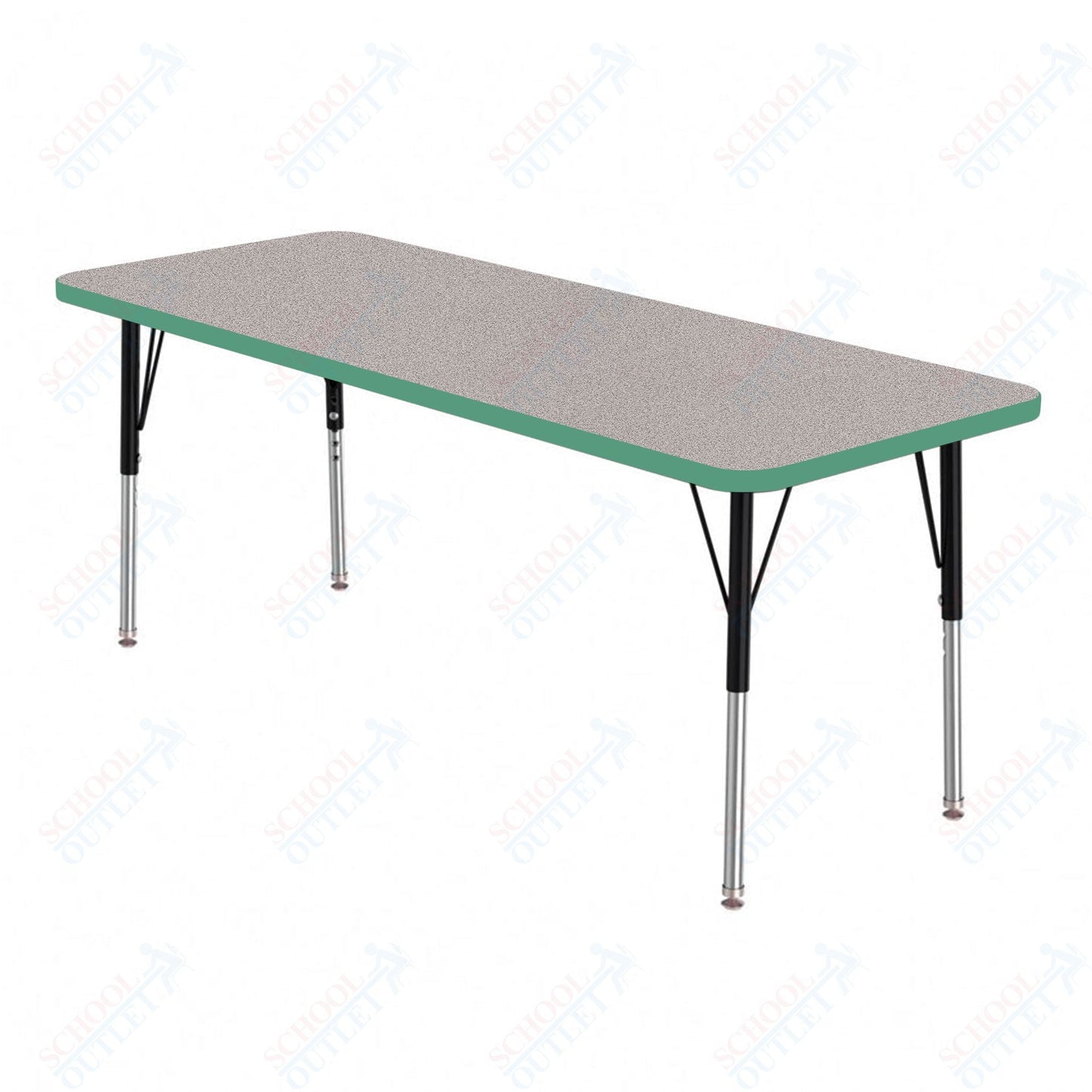 Marco MG2200 Series Rectangle Preschool Table 24" x 72" Adjustable Height 16" - 24" (MG2230 - MA) - SchoolOutlet