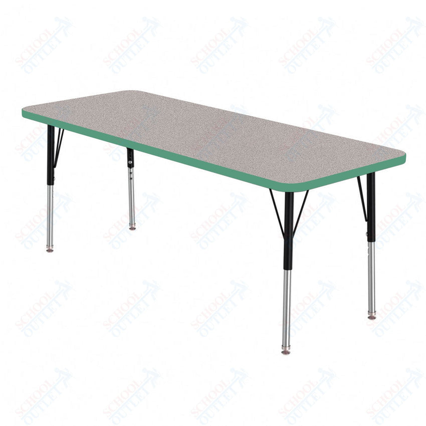 Marco MG2200 Series Rectangle Preschool Table 24" x 72" Adjustable Height 16" - 24" (MG2230 - MA) - SchoolOutlet