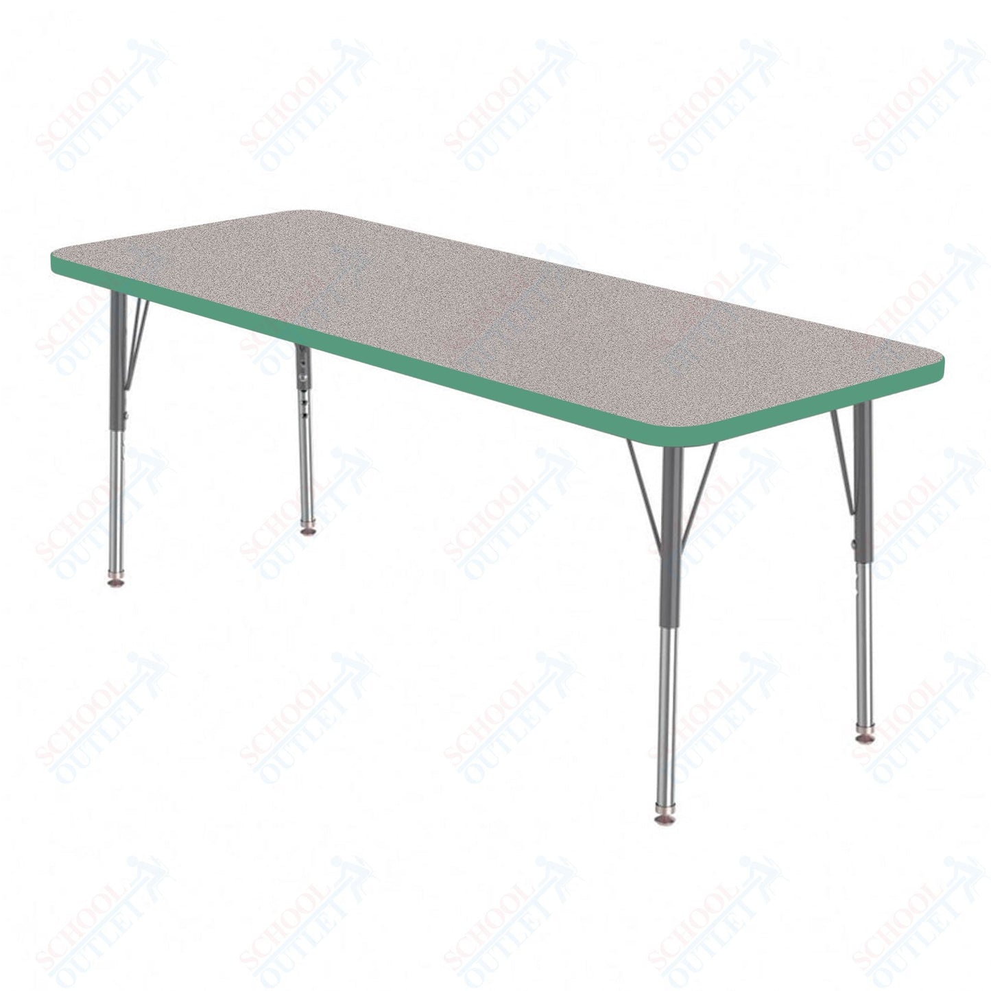 Marco MG2200 Series Rectangle Preschool Table 24" x 72" Adjustable Height 16" - 24" (MG2230 - MA) - SchoolOutlet