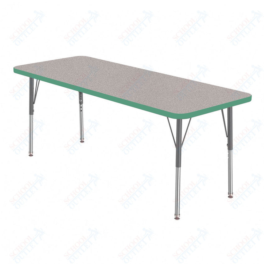 Marco MG2200 Series Rectangle Preschool Table 24" x 72" Adjustable Height 16" - 24" (MG2230 - MA) - SchoolOutlet