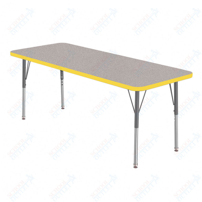 Marco MG2200 Series Rectangle Preschool Table 24" x 72" Adjustable Height 16" - 24" (MG2230 - MA) - SchoolOutlet
