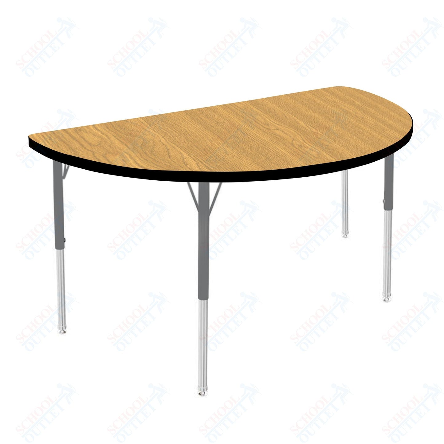 Marco MG2200 Series 48" Half Round Activity Table Adjustable Height 21" - 30" (MG2277 - MB) - SchoolOutlet