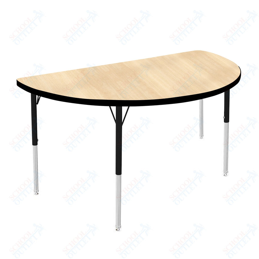Marco MG2200 Series 48" Half Round Activity Table Adjustable Height 21" - 30" (MG2277 - MB) - SchoolOutlet