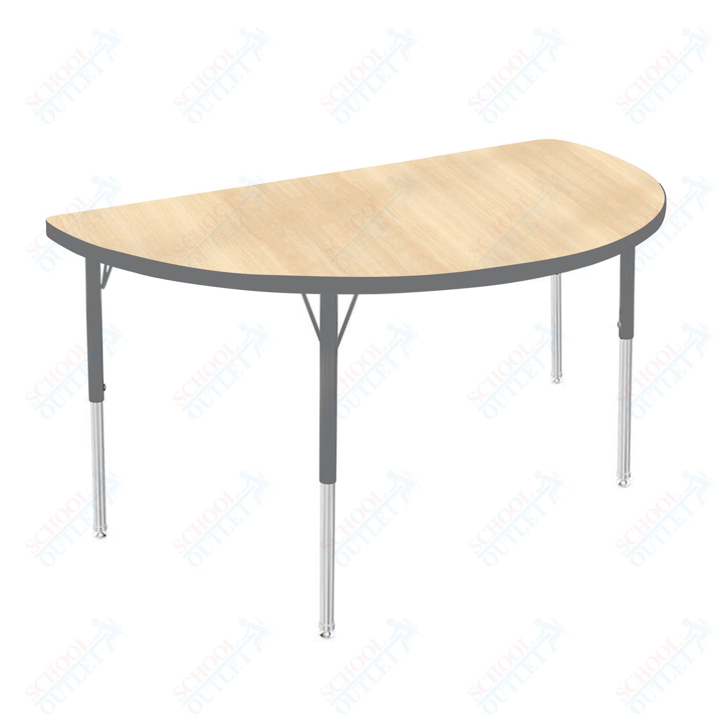 Marco MG2200 Series 48" Half Round Activity Table Adjustable Height 21" - 30" (MG2277 - MB) - SchoolOutlet