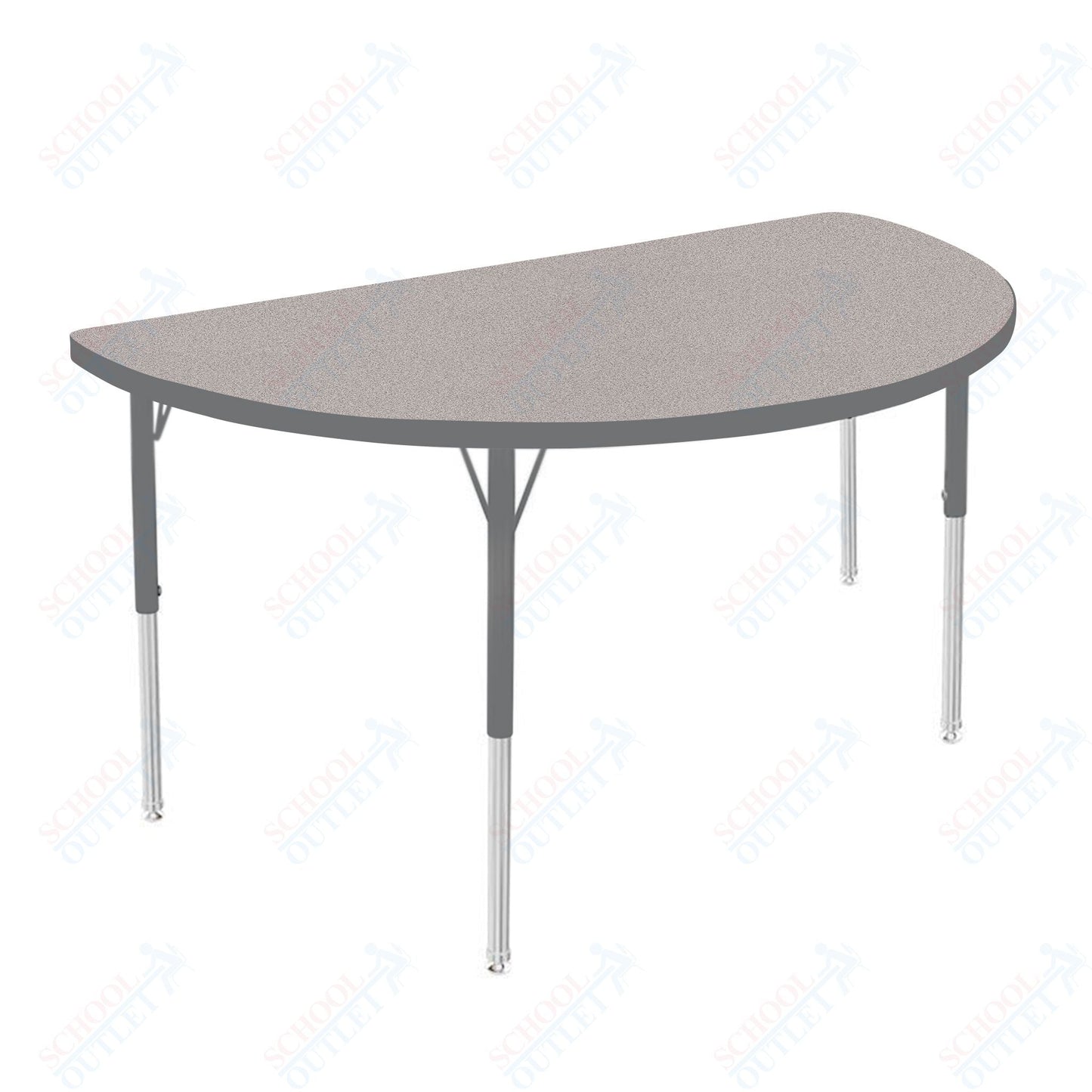 Marco MG2200 Series 48" Half Round Activity Table Adjustable Height 21" - 30" (MG2277 - MB) - SchoolOutlet