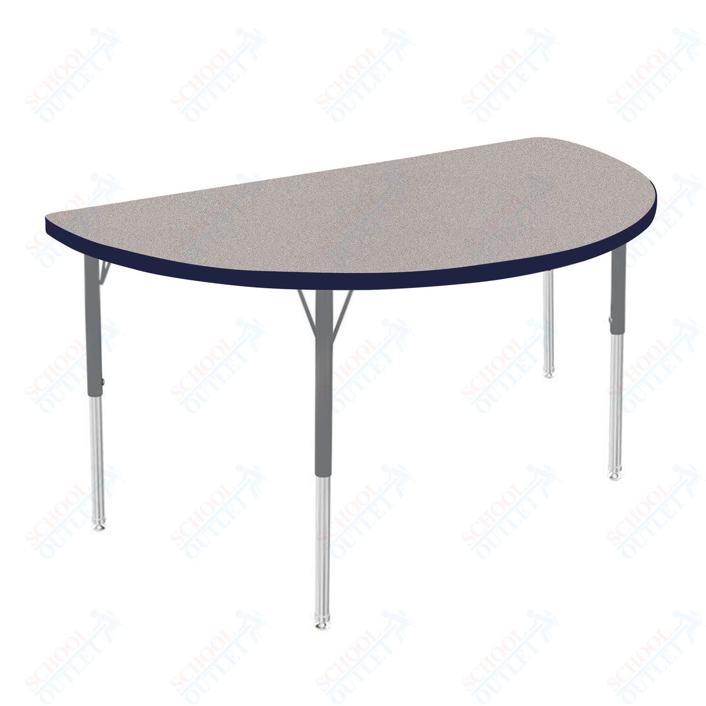 Marco MG2200 Series 48" Half Round Activity Table Adjustable Height 21" - 30" (MG2277 - MB) - SchoolOutlet