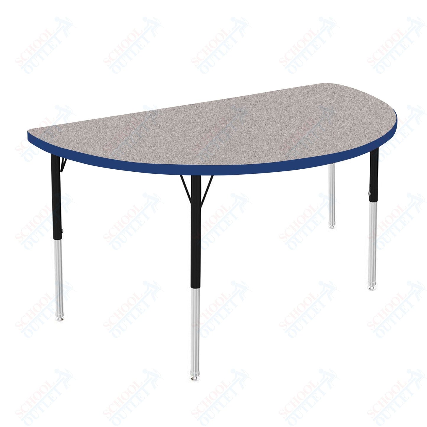 Marco MG2200 Series 48" Half Round Activity Table Adjustable Height 21" - 30" (MG2277 - MB) - SchoolOutlet