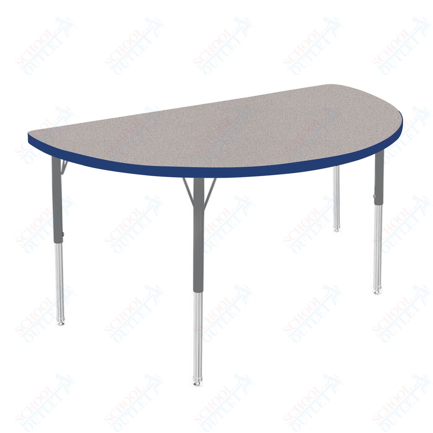 Marco MG2200 Series 48" Half Round Activity Table Adjustable Height 21" - 30" (MG2277 - MB) - SchoolOutlet