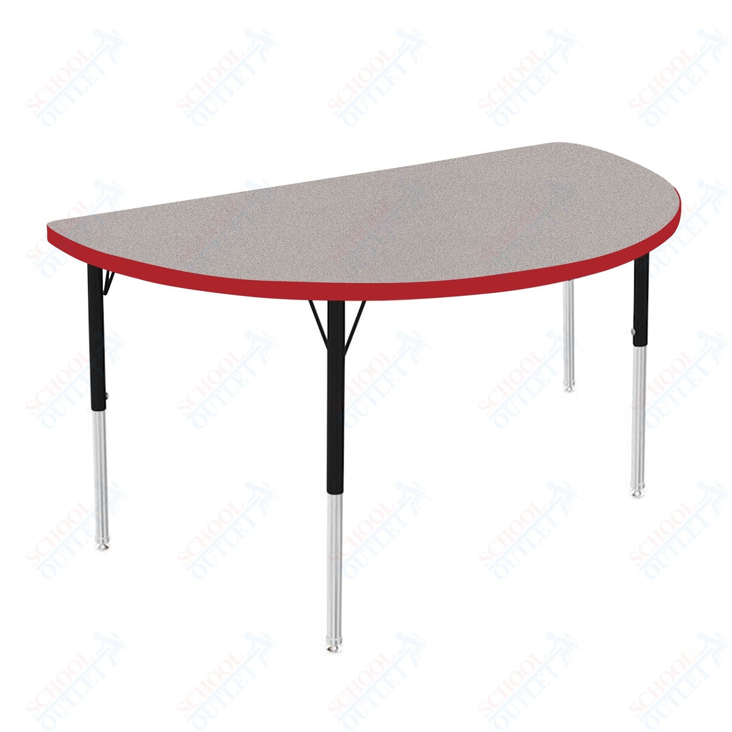 Marco MG2200 Series 48" Half Round Activity Table Adjustable Height 21" - 30" (MG2277 - MB) - SchoolOutlet