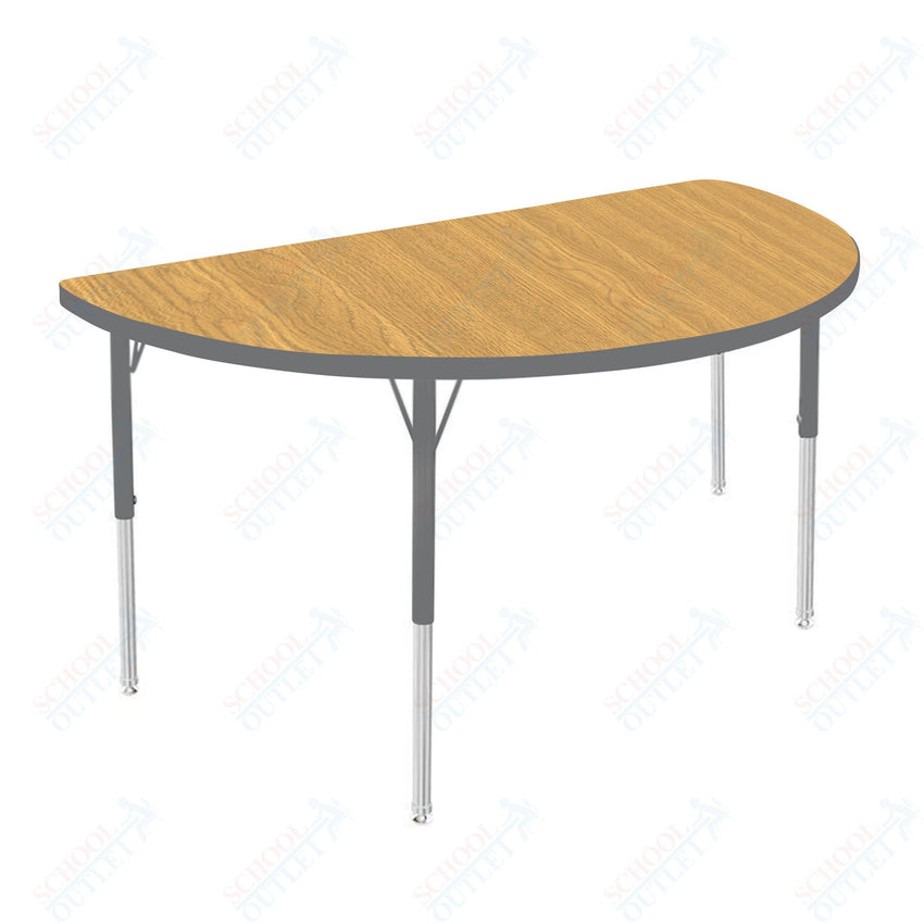 Marco MG2200 Series 48" Half Round Activity Table Adjustable Height 21" - 30" (MG2277 - MB) - SchoolOutlet