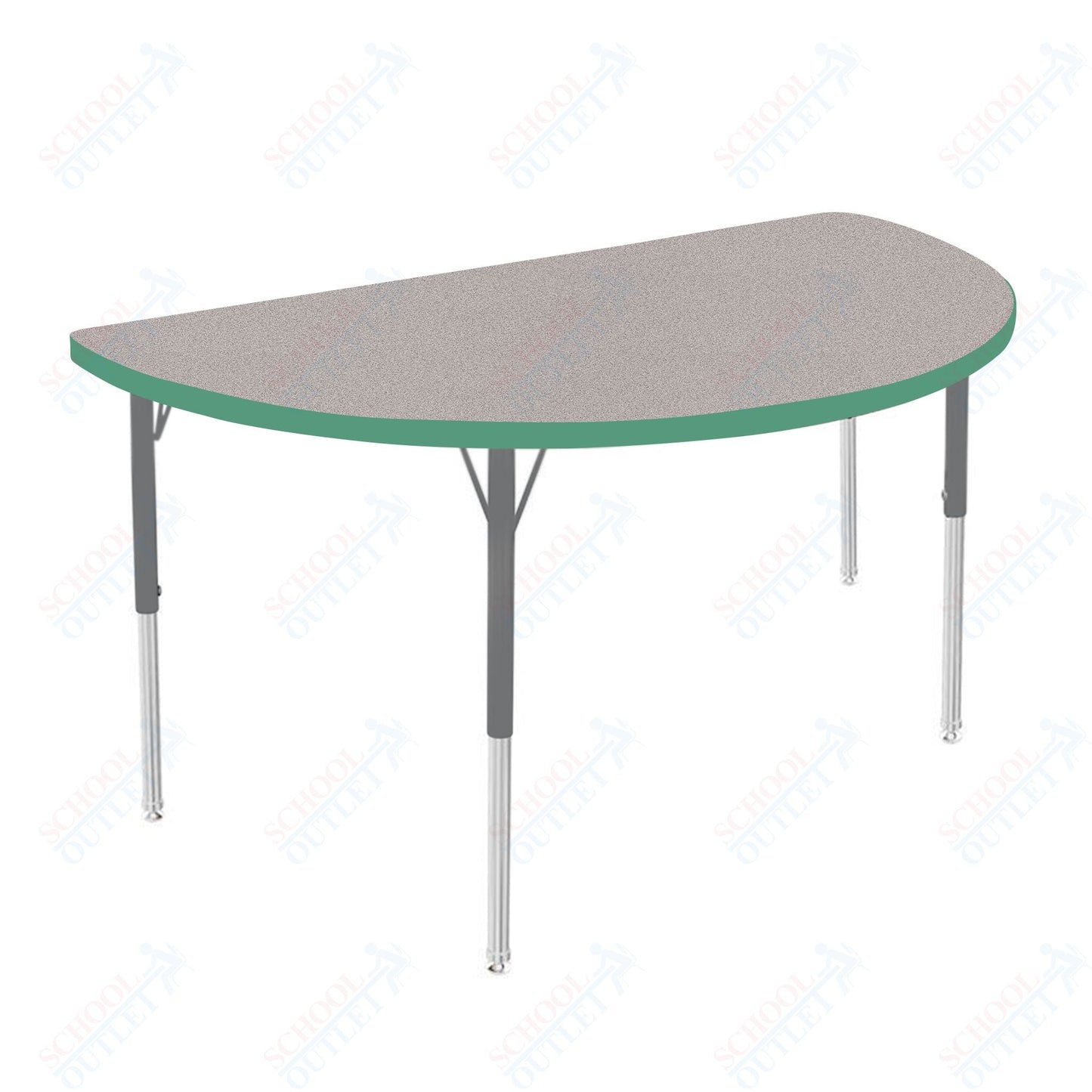 Marco MG2200 Series 48" Half Round Activity Table Adjustable Height 21" - 30" (MG2277 - MB) - SchoolOutlet