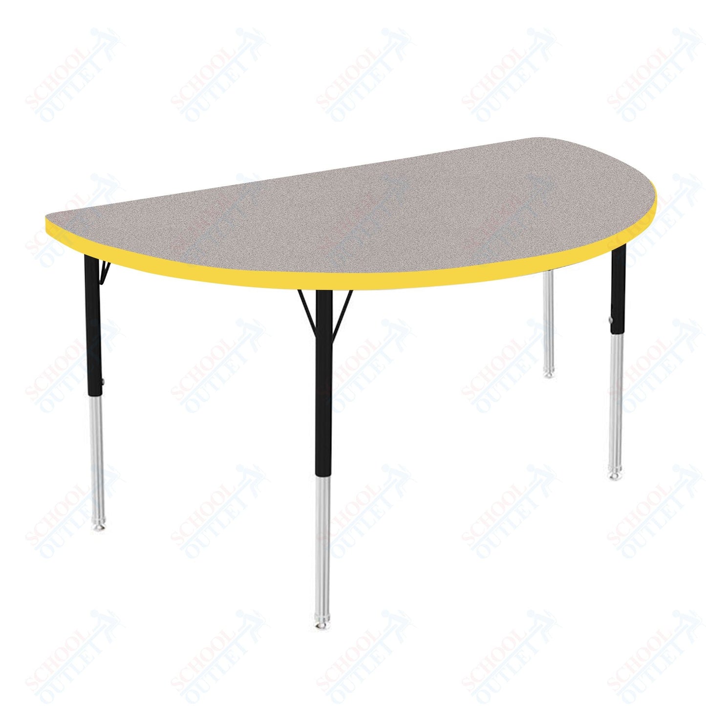 Marco MG2200 Series 48" Half Round Activity Table Adjustable Height 21" - 30" (MG2277 - MB) - SchoolOutlet