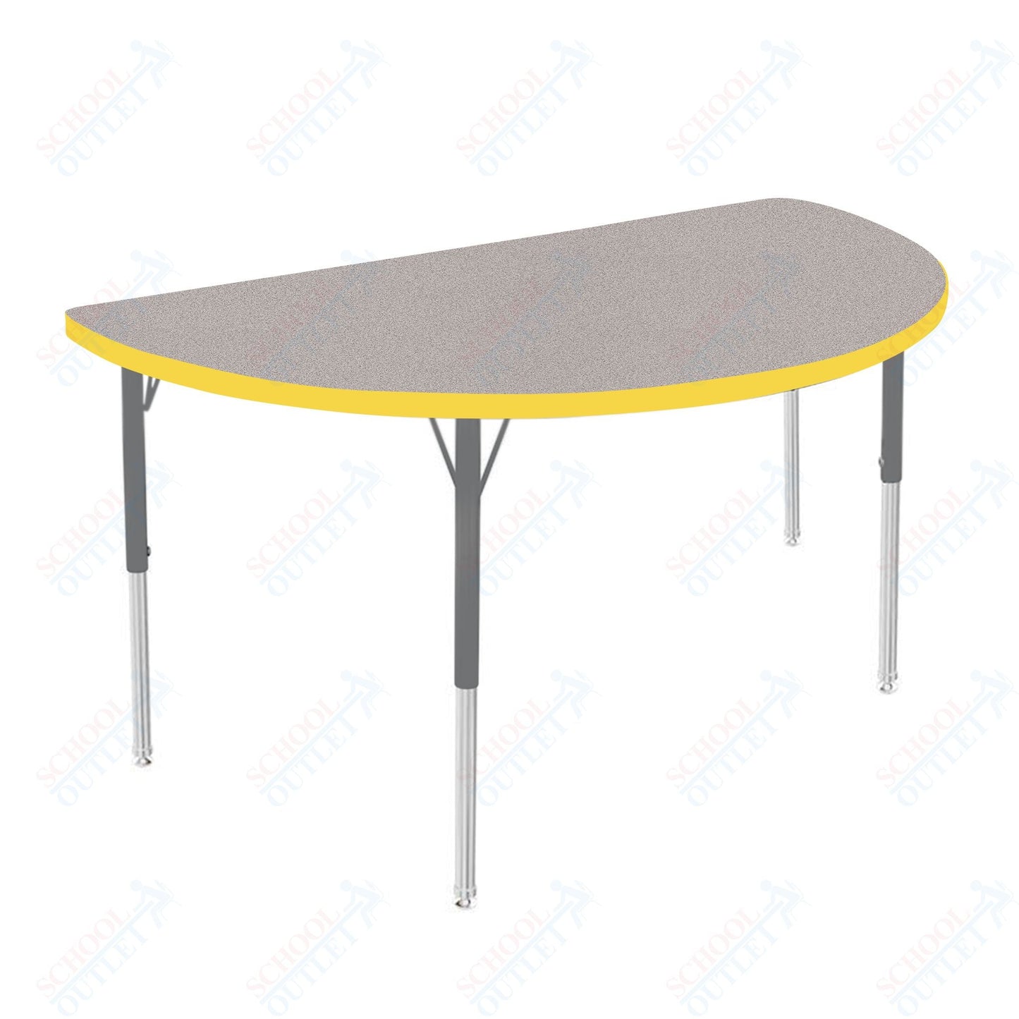 Marco MG2200 Series 48" Half Round Activity Table Adjustable Height 21" - 30" (MG2277 - MB) - SchoolOutlet