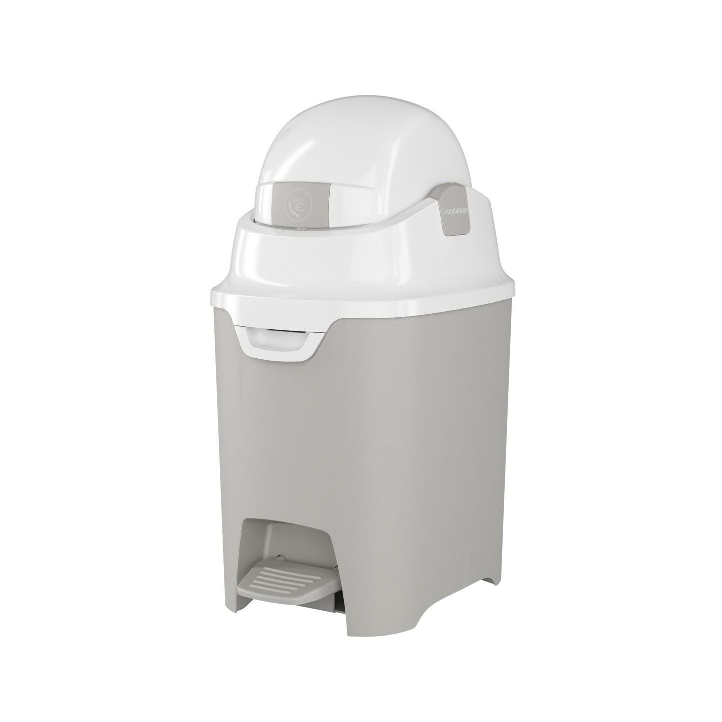 Foundations - Premium Hands-Free Small Diaper Pail- Gray (FOU-9620057)