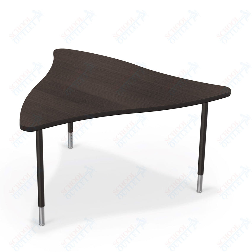 Mooreco Creator Configurable Tables - Triangle - Black Edgeband - Black Legs (Mooreco 1633K1) - SchoolOutlet