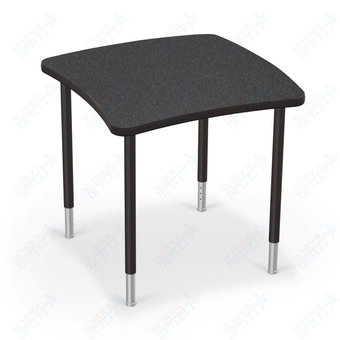 Mooreco Creator Configurable Tables - Square - Black Edgeband - Black Legs (Mooreco 1633M1) - SchoolOutlet