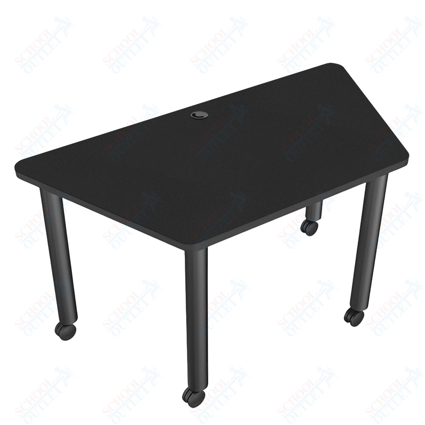 Mooreco Modular Conference Table - Trapezoid - 58"W x 29"D - Black Edgeband (Mooreco 27744) - SchoolOutlet