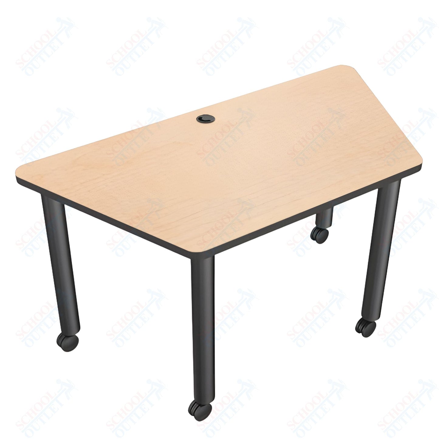 Mooreco Modular Conference Table - Trapezoid - 58"W x 29"D - Black Edgeband (Mooreco 27744) - SchoolOutlet