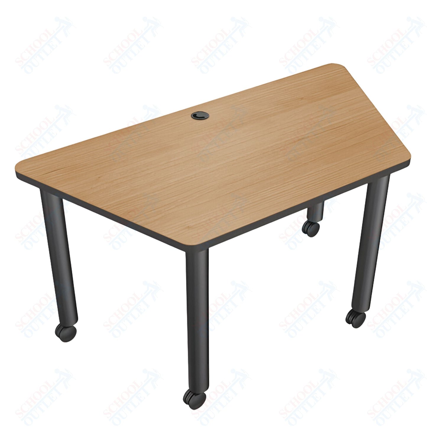 Mooreco Modular Conference Table - Trapezoid - 58"W x 29"D - Black Edgeband (Mooreco 27744) - SchoolOutlet