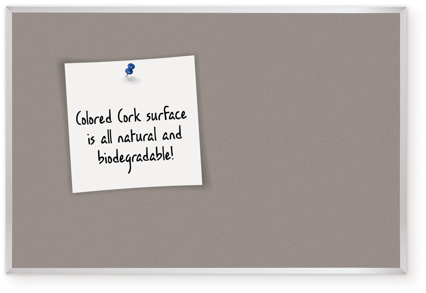 Mooreco Colored Cork - Plate Tackboard - Aluminum Trim - 4'H x 5'W (Mooreco 322AF) - SchoolOutlet