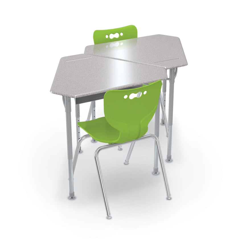MooreCo Astute Hard Plastic Desk Small Monroe with book box (Set of 2) MOR - 5908X - SchoolOutlet
