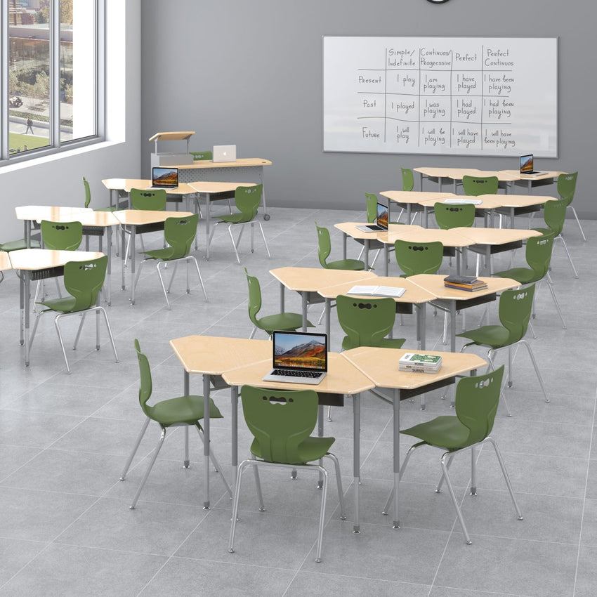 MooreCo Astute Hard Plastic Desk Small Monroe with book box (Set of 2) MOR - 5908X - SchoolOutlet