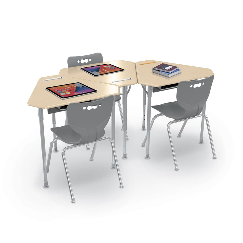 MooreCo Astute Hard Plastic Desk Small Monroe with book box (Set of 2) MOR - 5908X - SchoolOutlet