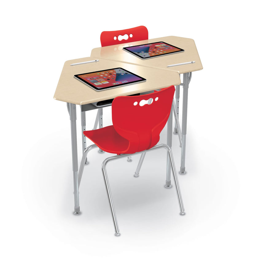 MooreCo Astute Hard Plastic Desk Small Monroe with book box (Set of 2) MOR - 5908X - SchoolOutlet