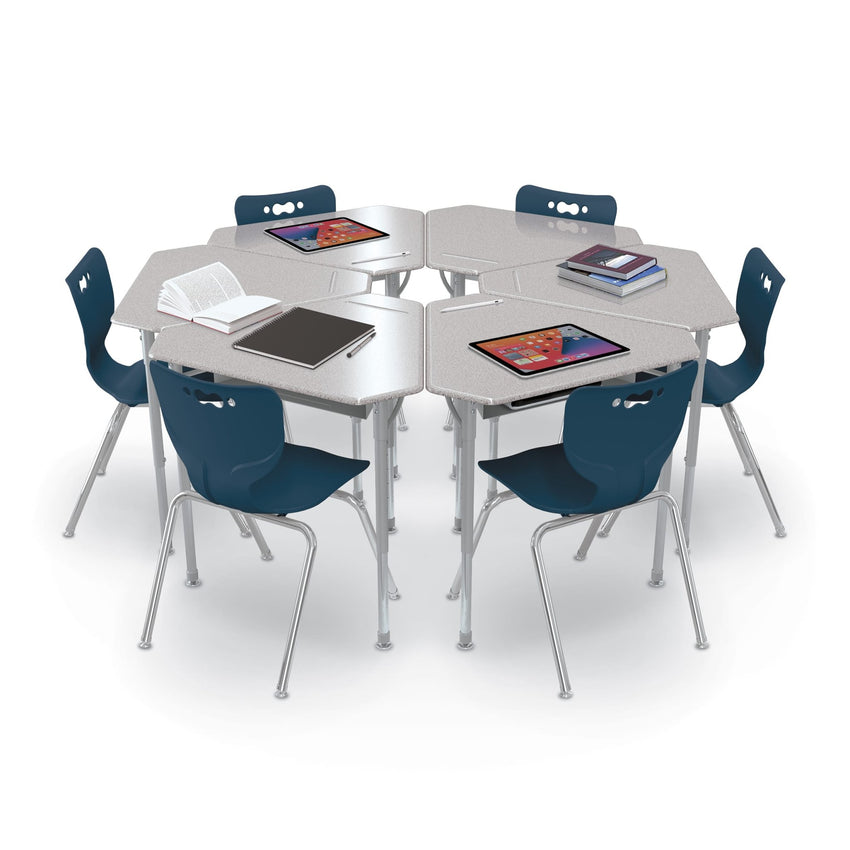 MooreCo Astute Hard Plastic Desk Small Monroe with book box (Set of 2) MOR - 5908X - SchoolOutlet