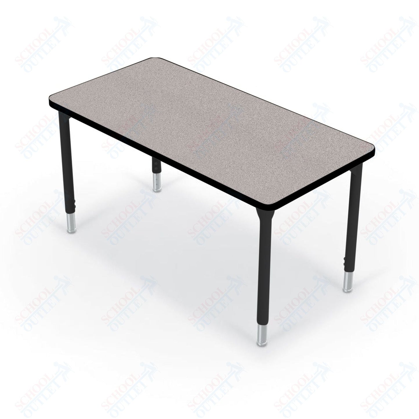 Hierarchy Rectangular School Activity Table (48"W x 24"D) HPL Top - Height Adjustable Legs by MooreCo - SchoolOutlet