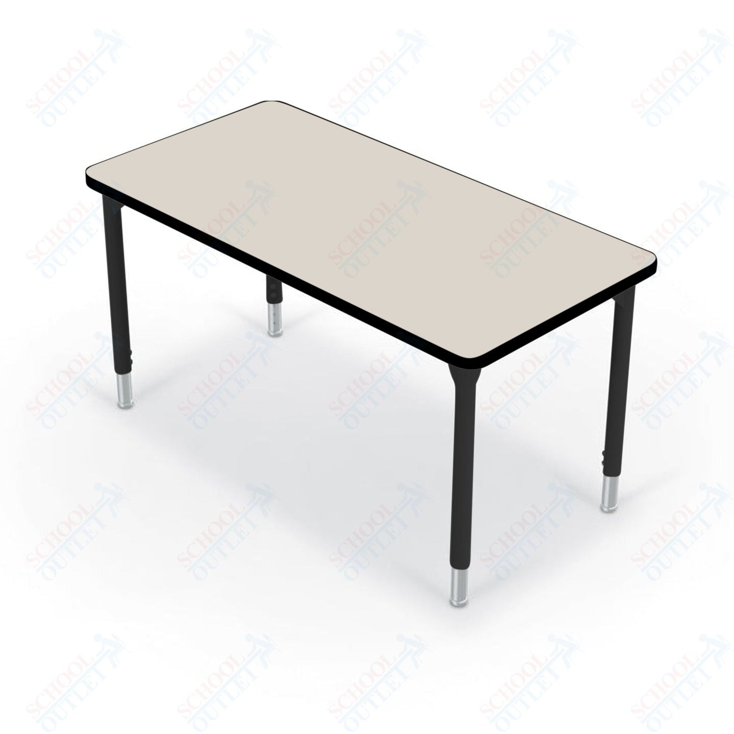 Hierarchy Rectangular School Activity Table (48"W x 24"D) HPL Top - Height Adjustable Legs by MooreCo - SchoolOutlet