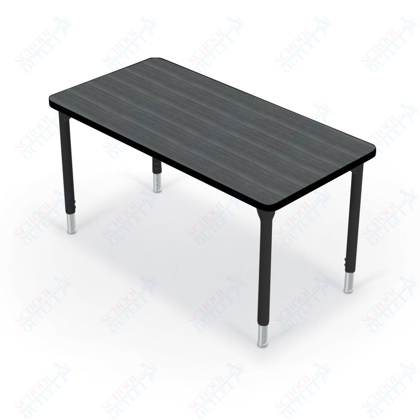 Hierarchy Rectangular School Activity Table (48"W x 24"D) HPL Top - Height Adjustable Legs by MooreCo - SchoolOutlet