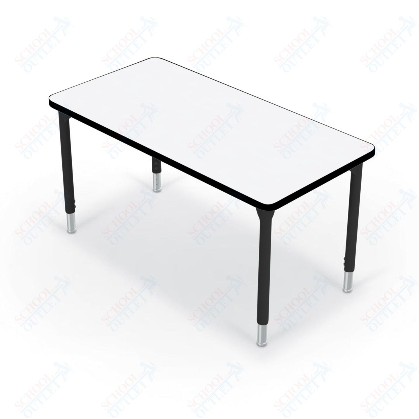 Hierarchy Rectangular School Activity Table (48"W x 24"D) HPL Top - Height Adjustable Legs by MooreCo - SchoolOutlet