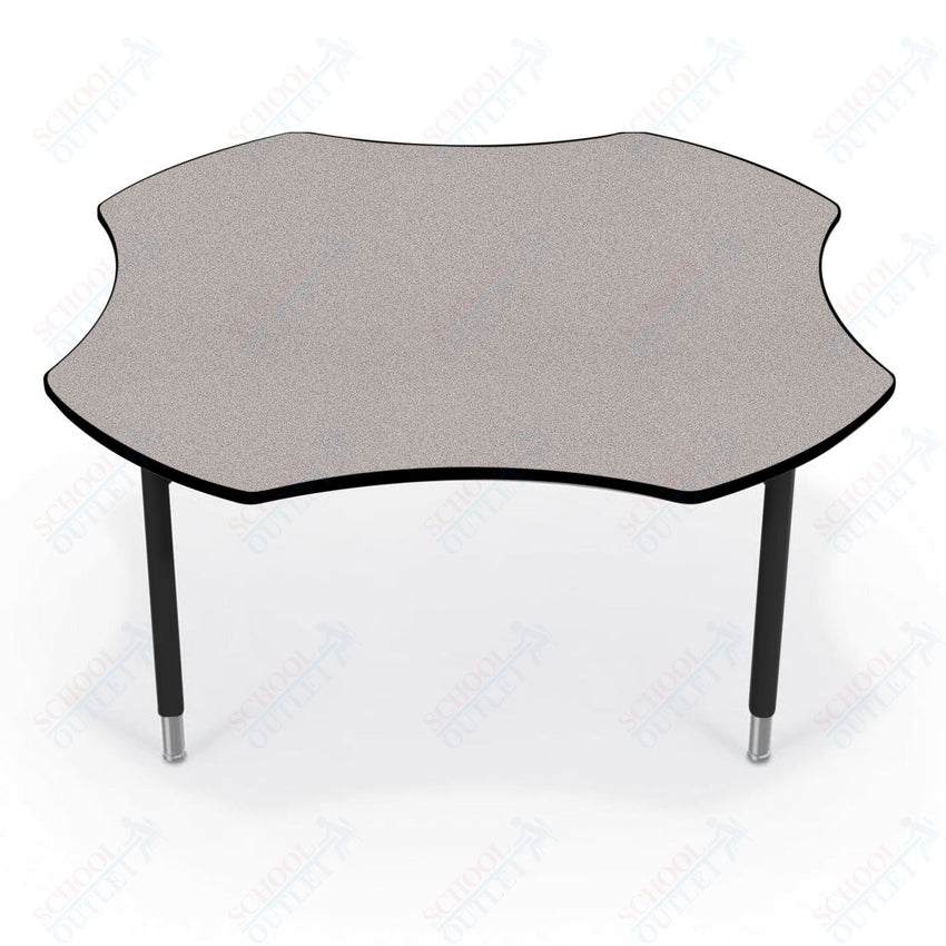 Hierarchy Clover School Activity Table (60"W x 60"D) HPL Top - Height Adjustable Legs by MooreCo - SchoolOutlet