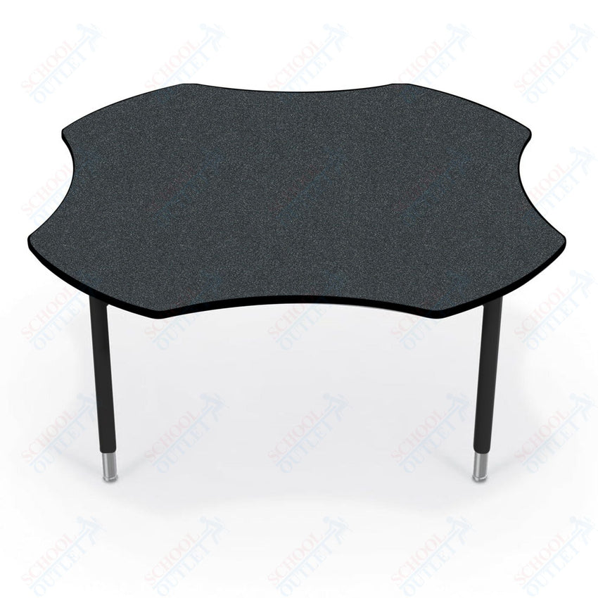 Hierarchy Clover School Activity Table (60"W x 60"D) HPL Top - Height Adjustable Legs by MooreCo - SchoolOutlet