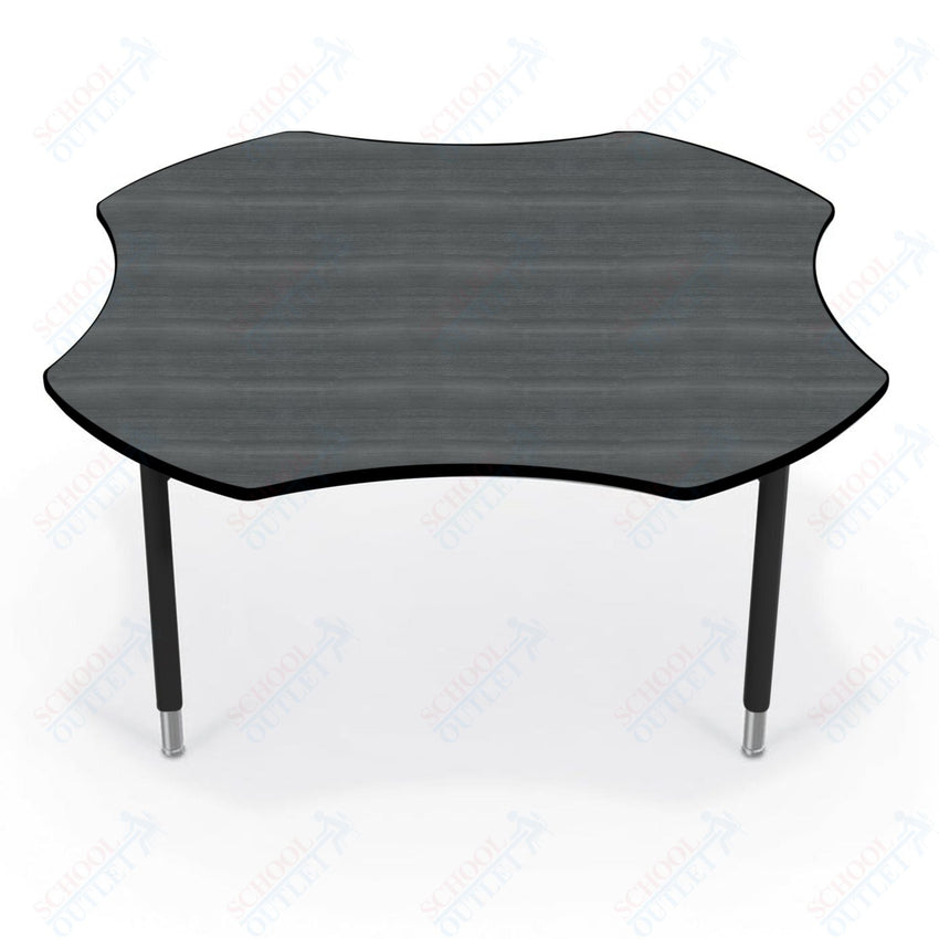 Hierarchy Clover School Activity Table (60"W x 60"D) HPL Top - Height Adjustable Legs by MooreCo - SchoolOutlet