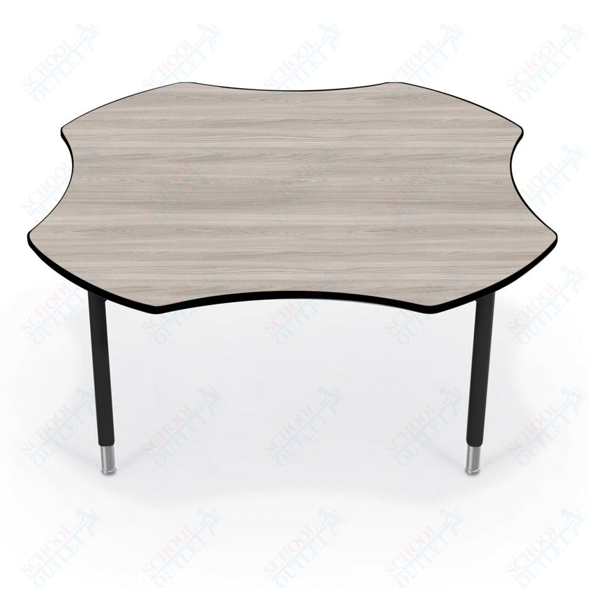 Hierarchy Clover School Activity Table (60"W x 60"D) HPL Top - Height Adjustable Legs by MooreCo - SchoolOutlet