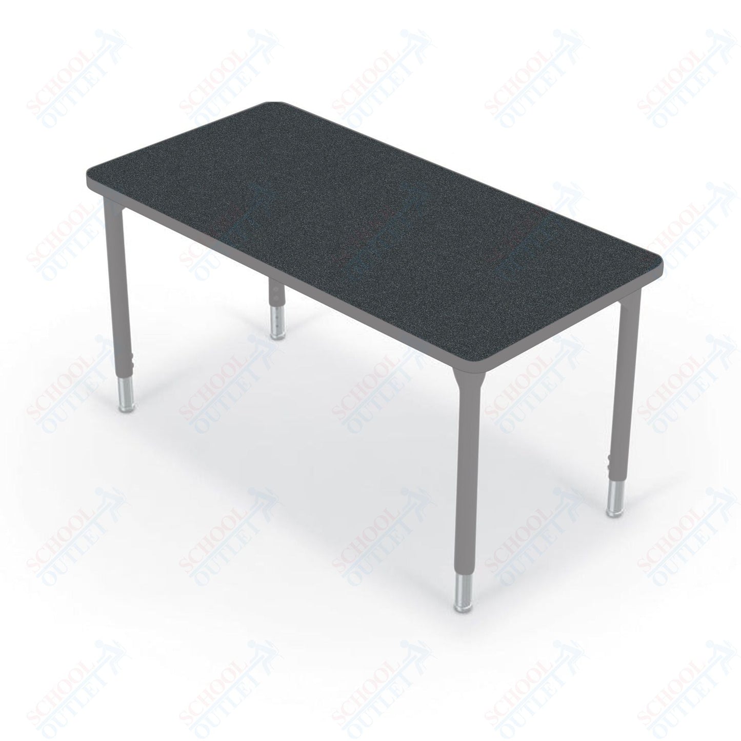 Hierarchy Rectangular School Activity Table (48"W x 24"D) HPL Top - Height Adjustable Legs by MooreCo - SchoolOutlet
