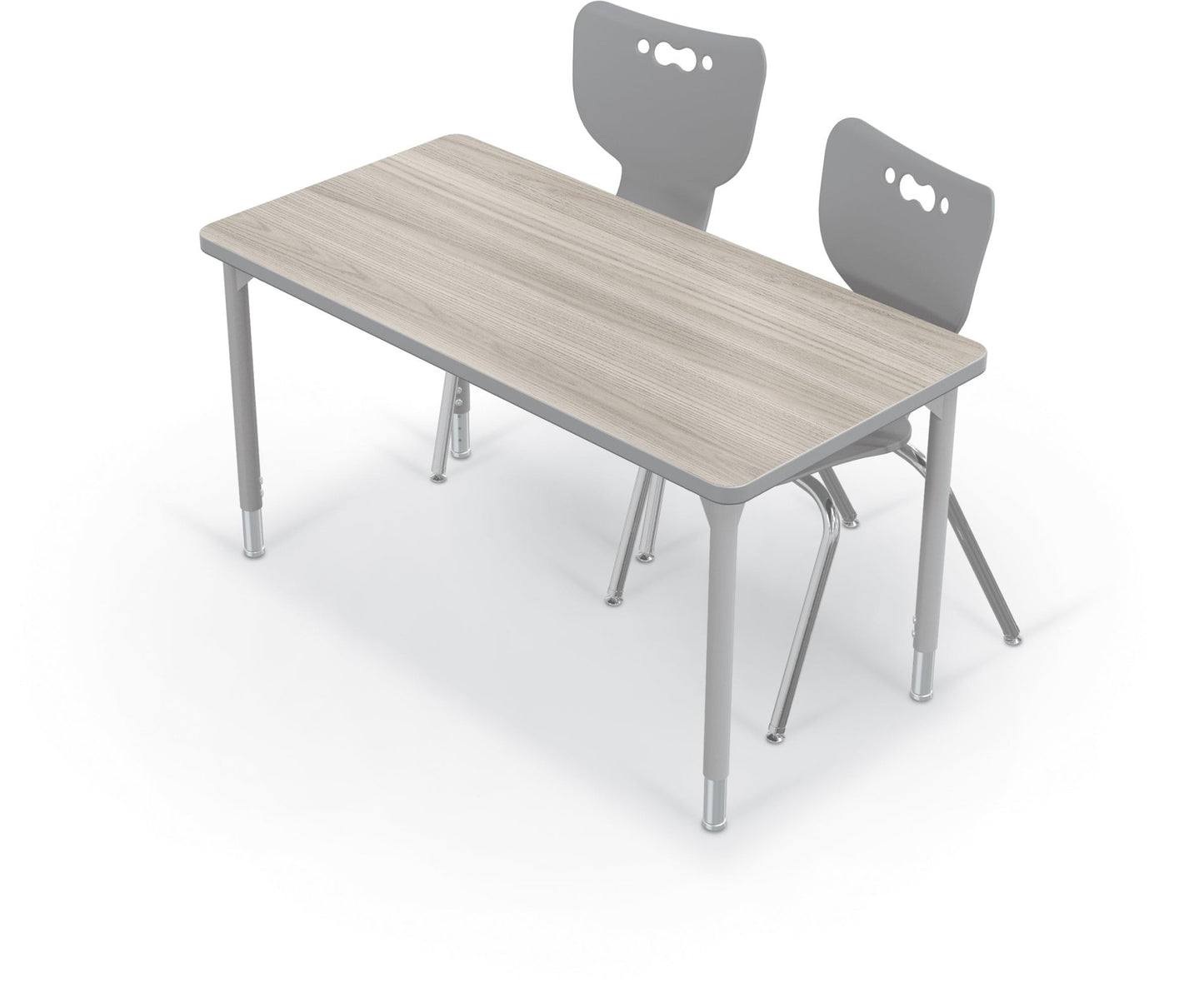 Hierarchy Rectangular School Activity Table (48"W x 24"D) HPL Top - Height Adjustable Legs by MooreCo - SchoolOutlet